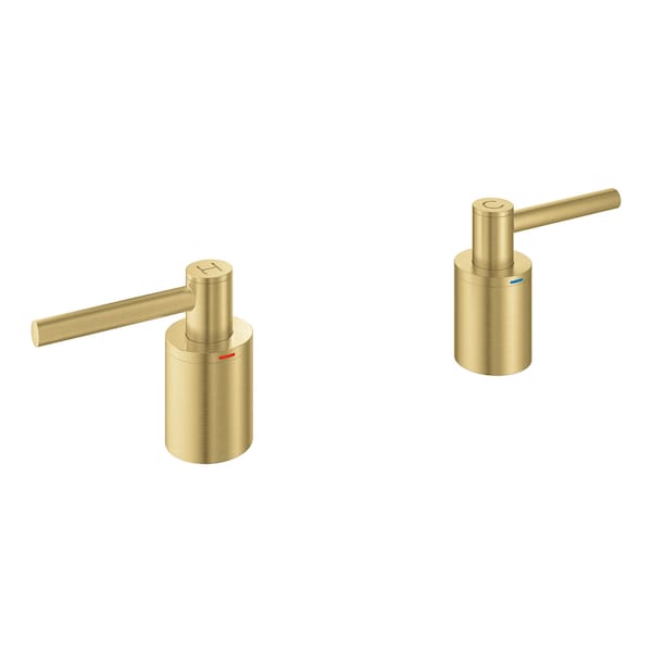 Lever Handles Pair For Tub Fillers, Gold